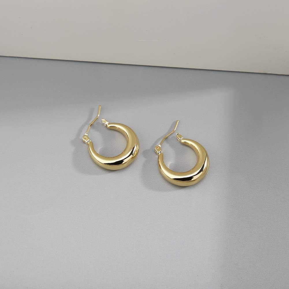 Sculpted Gold-Tone Hoop Earrings