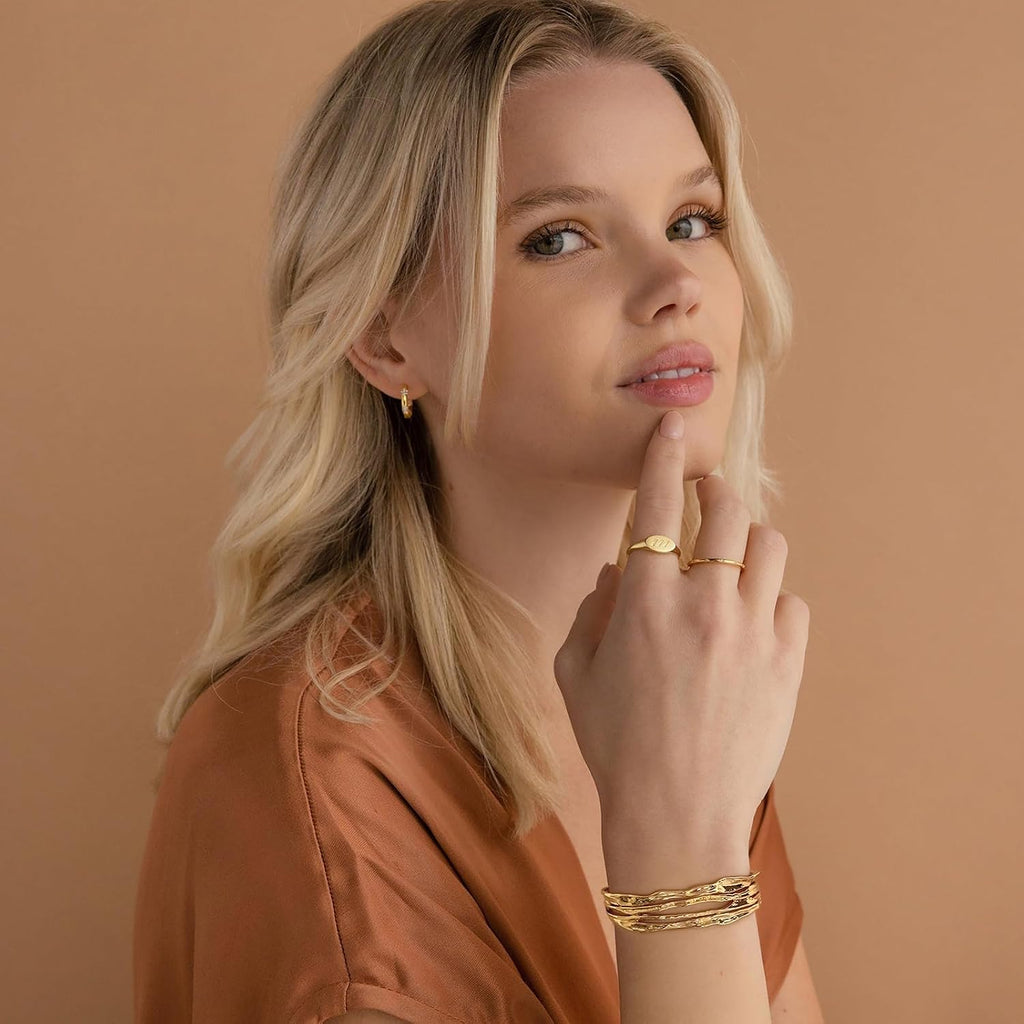 Smooth Gold-Tone Open Cuff Bracelet