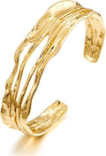 Smooth Gold-Tone Open Cuff Bracelet