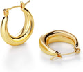 Sculpted Gold-Tone Hoop Earrings