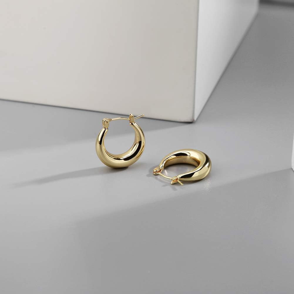 Sculpted Gold-Tone Hoop Earrings